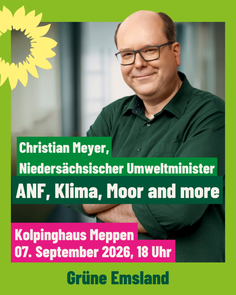 Umweltminister Christian Meyer zu Gast im Emsland: Diskussion über Brennelementefabrik, Energie, Klima und Moorschutz